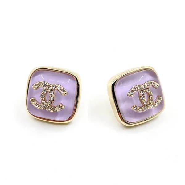 샤넬 여성 퍼플 이어링 - Chanel Womens Purple Gold Earring -… - 1