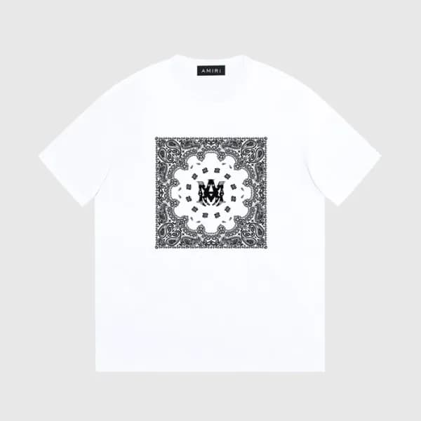 아미리 남성 화이트 크루넥 반팔티 - Amiri Mens White Short sleeve… - 1