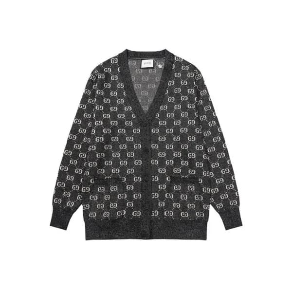 구찌 남성 블랙 브이넥 가디건 - Gucci Mens Black Cardigan - gu9… - 1