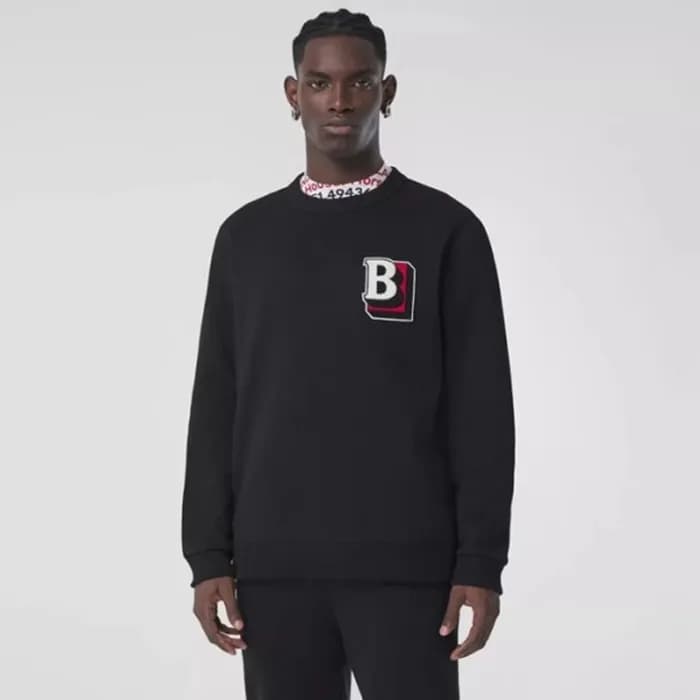 버버리 남성 크루넥 맨투맨 - Burberry Mens Black Tshirts - bu3… - 1