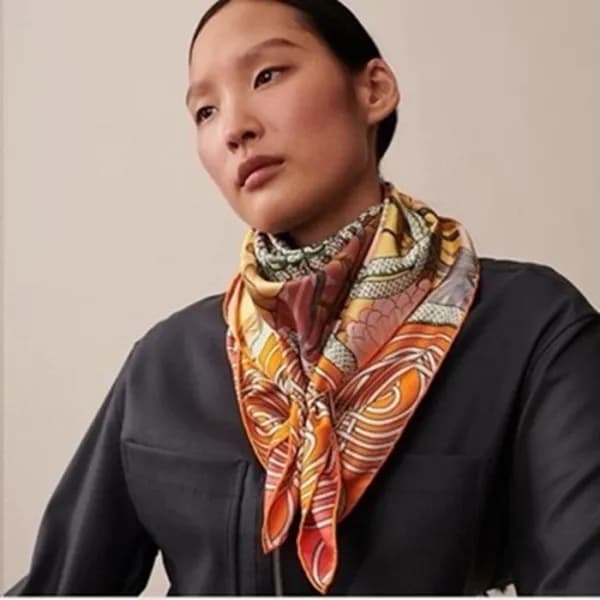 에르메스 여성 레드 스카프 - Hermes Womens Red Scarf - acc1607… - 1