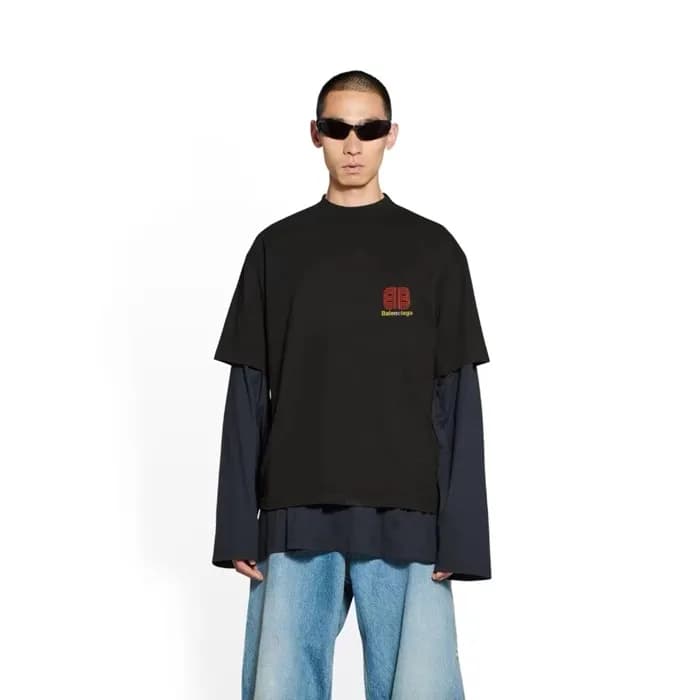 발렌시아가 남성 블랙 반팔티 - Balenciaga Mens Black Tshirts - … - 1
