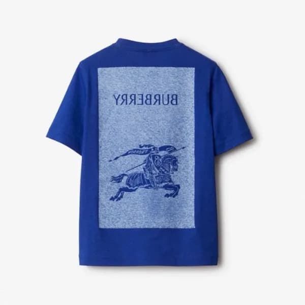 버버리 남성 블루 반팔 티셔츠 - Burberry Mens Blue Tshirts - bu… - 1