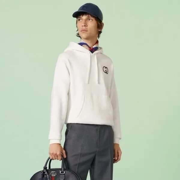 구찌 남성 아이보리 후드티 - Gucci Mens Ivory Hoodie - guc2042… - 1