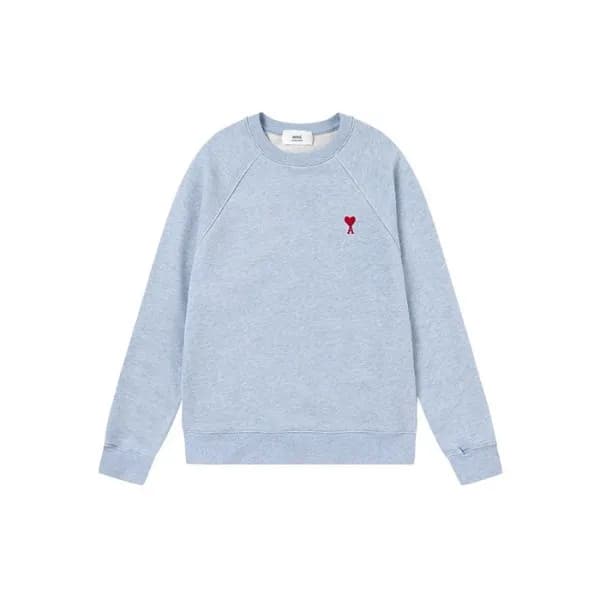 아미 남성 블루 맨투맨 - Ami Mens Blue Tshirts - amc2138x - 1