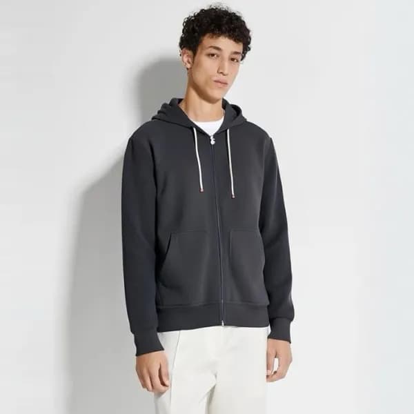 브루넬로쿠치넬리 남성 집업 후드티 - Brunello Cucinelli Mens Zip-u… - 1