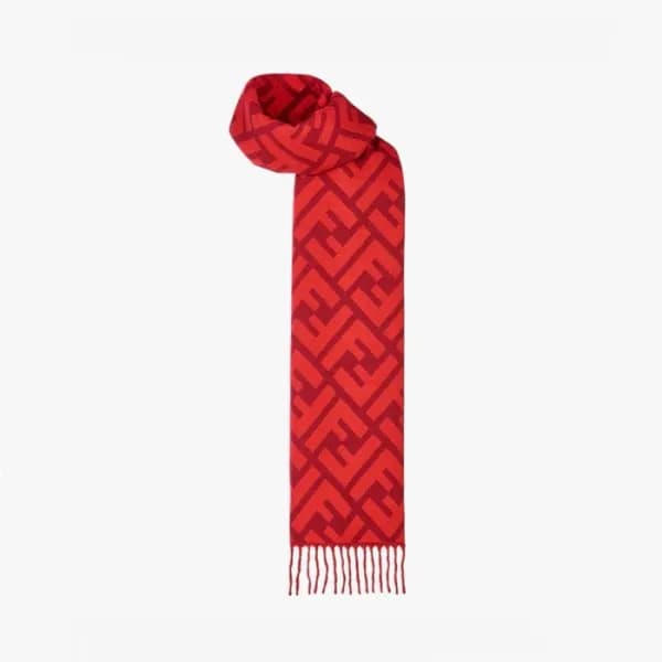 펜디 여성 FF 머플러 - Fendi Womens Red Muffler - acc2394x - 1