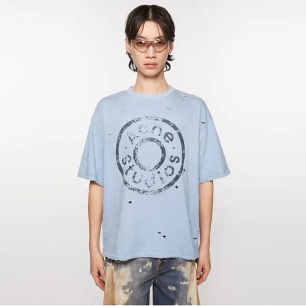 아크네 남/녀 라운드 반팔티 - Acne Unisex Round Tshirt - anc51… - 1