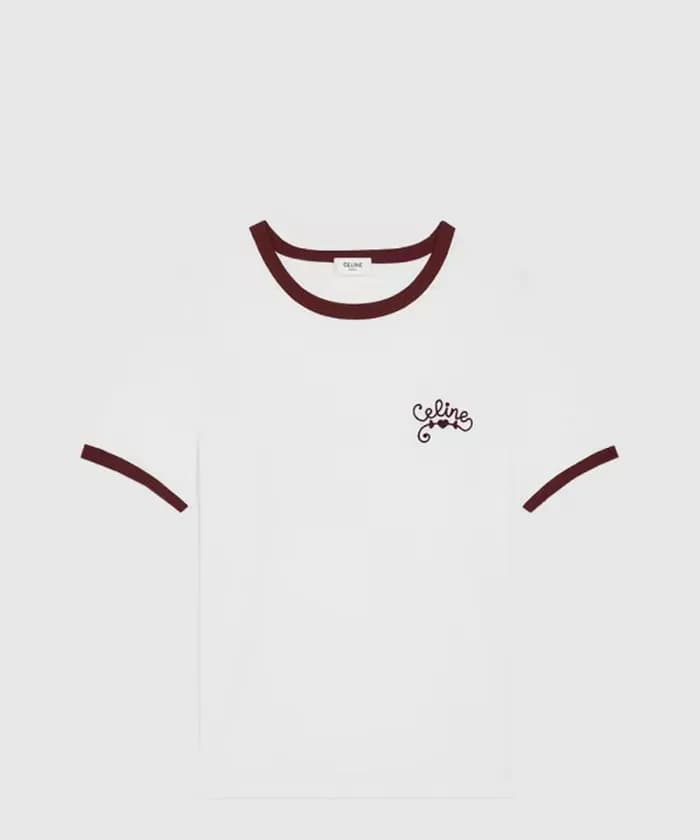 셀린느 여성 라운드 반팔 티셔츠 - Celine Womens Round Tshirt - c… - 1
