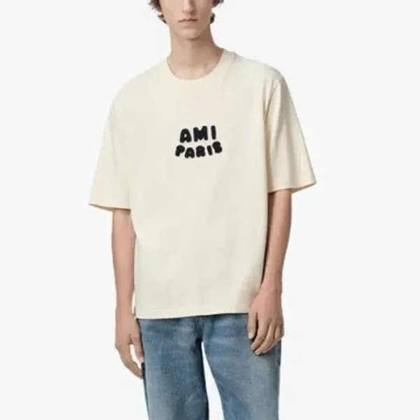 아미 남성 라운드 반팔티 - Ami Mens Round Tshirt - amc5931x - 1