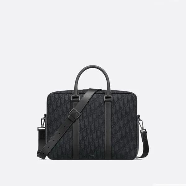 디올 남성 지퍼 브리프케이스 - Dior Mens Zipper Briefcase - dib… - 1