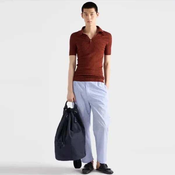 프라다 남성 캔버스 드로스트링 더플백 2VY011 - Prada Mens Canvas Dr… - 1