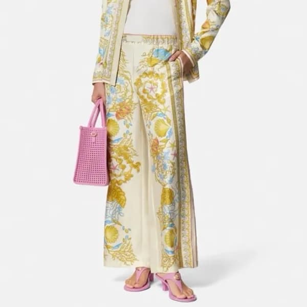 베르사체 여성 실크 팬츠 - Versace Womens Silk Pants - vec723… - 1