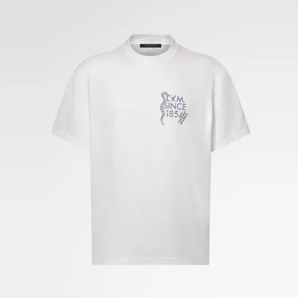 루이비통 남성 라운드 반팔 티셔츠 - Louis vuitton Mens Round Tshi… - 1