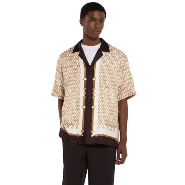 구찌 남성 포플린 볼링 셔츠 - Gucci Mens Poplin Bowling Shirt … - 1