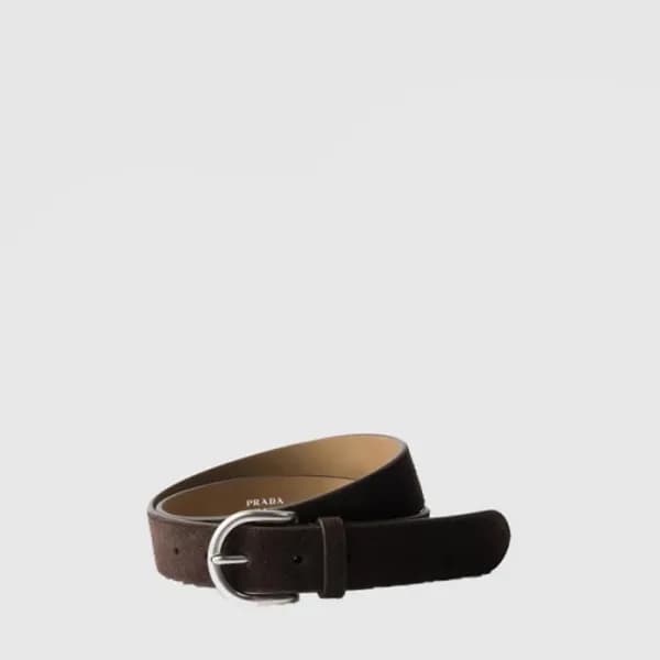 프라다 남성 스웨이드 벨트 - Prada Mens Suede Belt - bel451x - 1