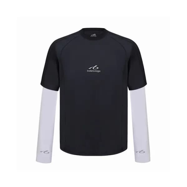 발렌시아가 남성 라운드 긴팔티 - Balenciaga Mens Round Tshirt - … - 1