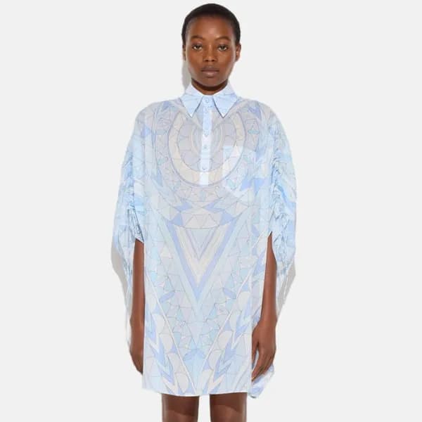 푸치 여성 모스키노 아카이브 클라우드 프린트 셔츠 미니 드레스 - Pucci Womens … - 1