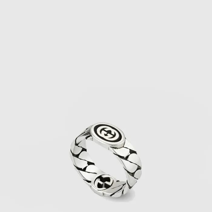 구찌 남/녀 인터로킹 G 링 - Gucci Unisex Interlocking G Ring - acc10719x - 1