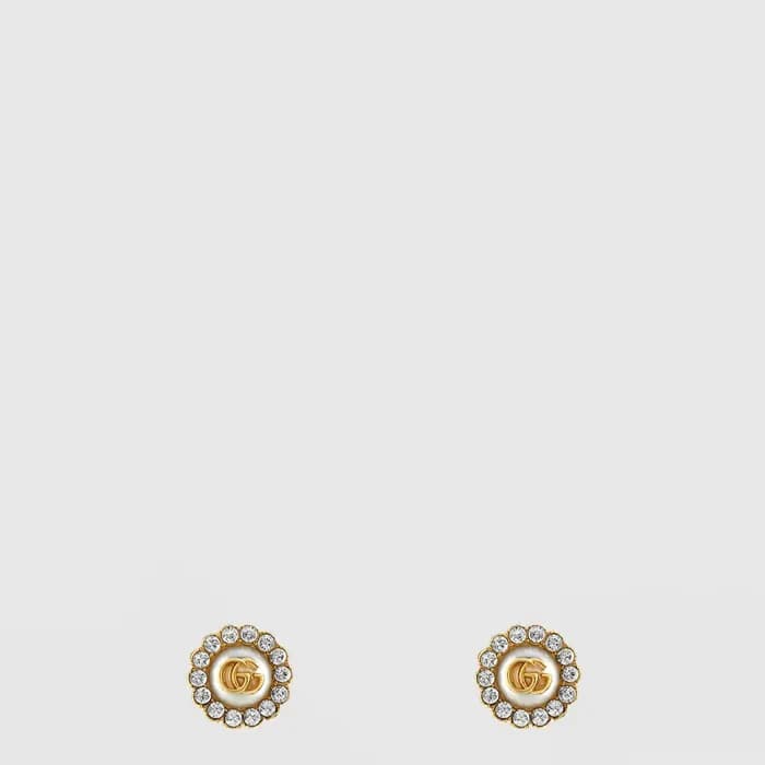 구찌 여성 GG 플라워 마몽 스터드 이어링 - Gucci Womens GG Flower Marmont Stud Earring - acc10894x - 1