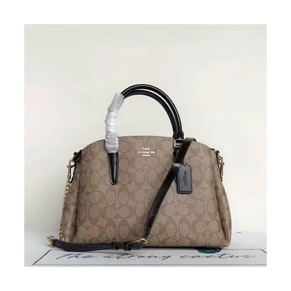 Coach Leather Tote Shoulder Bag,25cm - 코치 레더 토트 숄더… - 1
