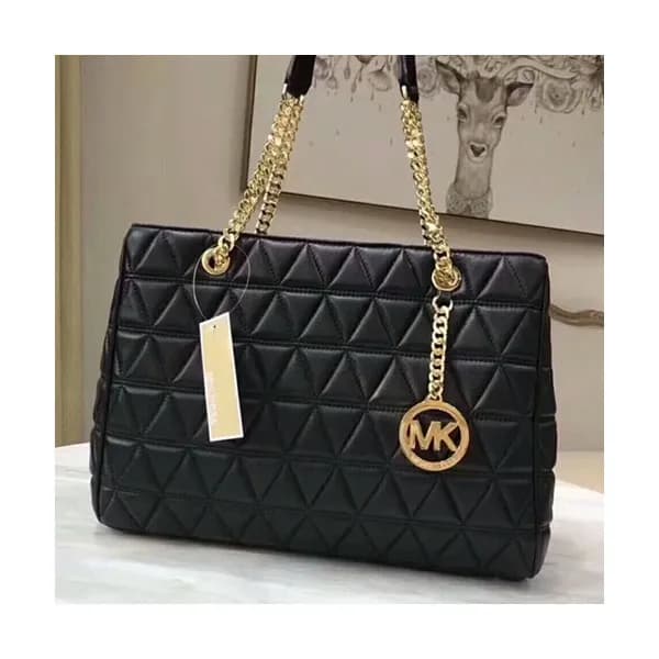 Michael Kors Leather Chain Tote Shoulder Bag, 35CM… - 1
