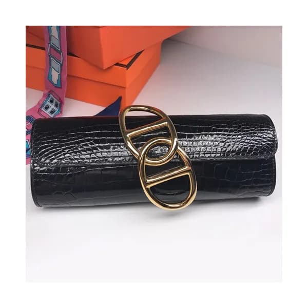 Hermes Egee Crocodile Leather Clutch Bag - 에르메스 에… - 1