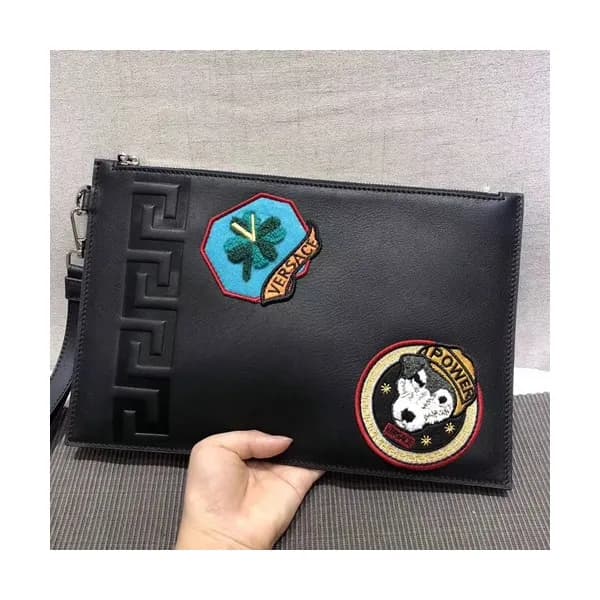 Versace Leather Clutch Bag,30CM - 베르사체 레더 남성용 클러치백…