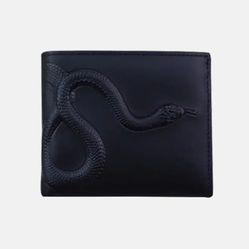 Gucci 2019 Mens Embo Snake Leather Bifold Wallet 4… - 1