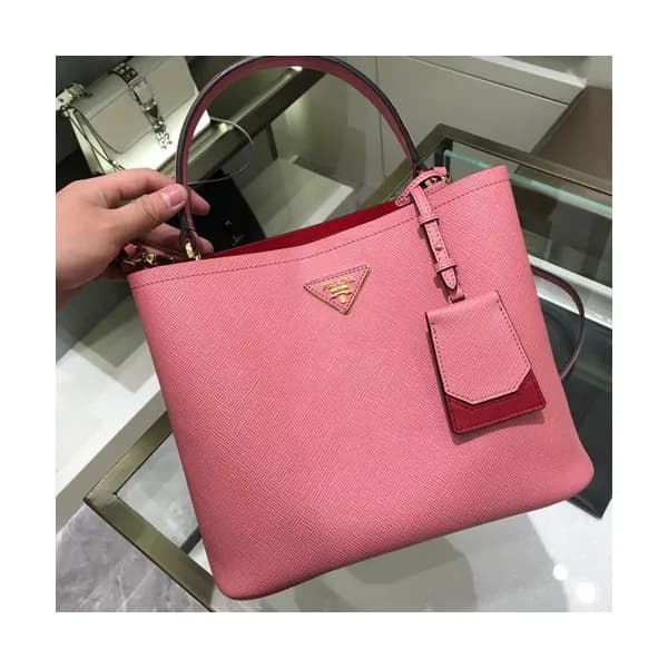 Prada 2019 Double Saffiano Tote Shoulder Bag,27cm … - 1