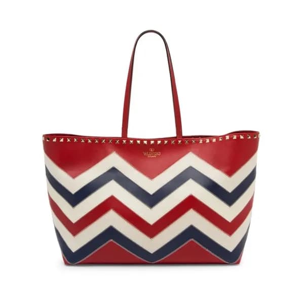 Valentino 2019 Leather Rockstud Tote Shoudler Shop… - 1