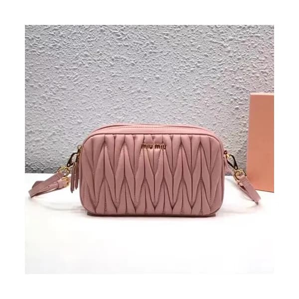 MiuMiu 2019 Matelasse Double Zip Shoulder Cross B… - 1