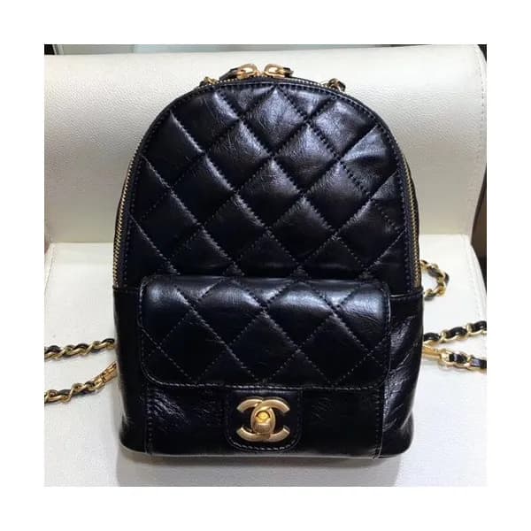 Chanel 2019 Leather Back Pack,21CM - 샤넬 2019 레더 여성… - 1