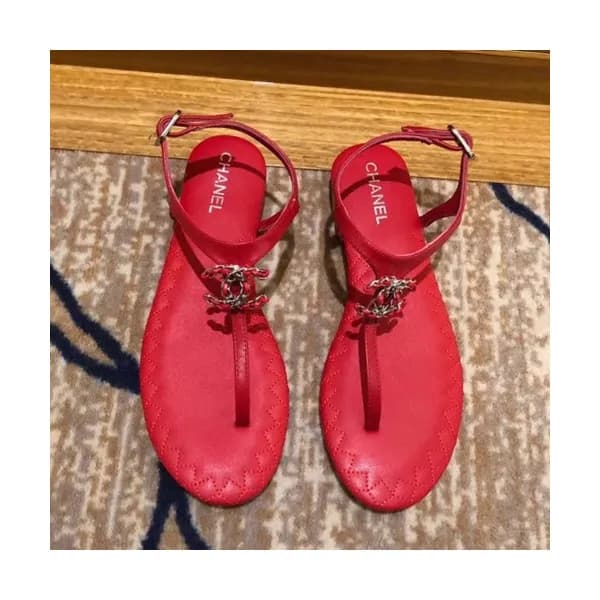 Chanel 2019 Ladies Leather Sandal - 샤넬 2019 여성용 레더… - 1