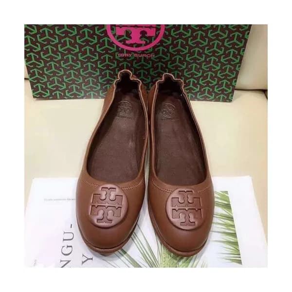 Tory Burch 2019 Ladies Initial Logo Leather Balle… - 1