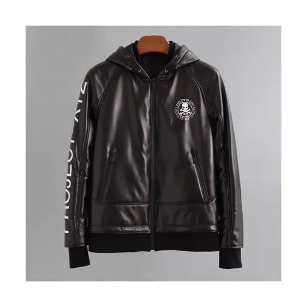 [미러급]Philipp plein 2019 Mens Leather Hood Jacket -… - 1