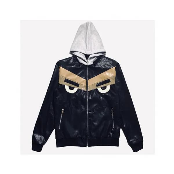 Fendi 2019 Mens Casual Zip-up Leather Jacket - 펜디 … - 1