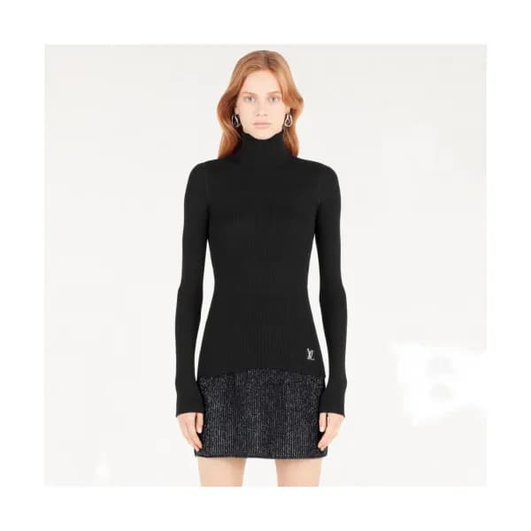 Louis vuitton 2019 Womens Initial Logo Turtle-neck… - 1