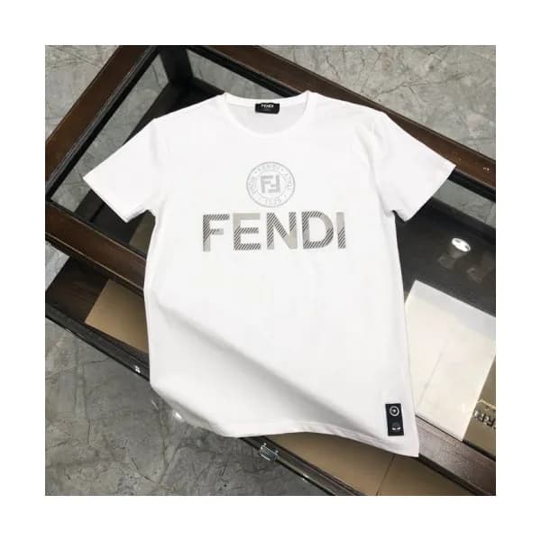 [펜디]Fendi 2020 Mens Logo Casual Silket Short Sleev… - 1