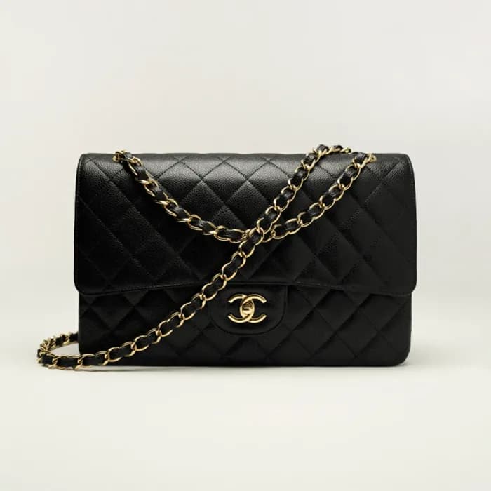 샤넬 캐비어 클래식 미디움/라지 플랩 백 -Chanel Large Classic Bag … - 1