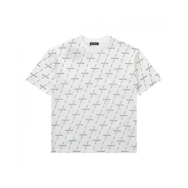 Balenciaga Mm/Wm Logo Cotton Short Sleeved Tshirt… - 1