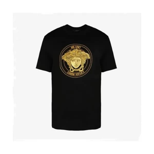 Versace Mens Logo Short Sleeved Tshirts Black - 베… - 1