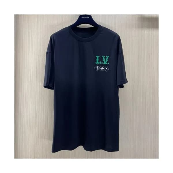 Louis vuitton Mm/Wm Logo Short Sleeved Tshirts Bl… - 1