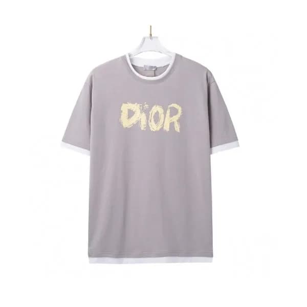 Dior Mm/Wm Casual Crew-neck Short Sleeved Tshirts… - 1
