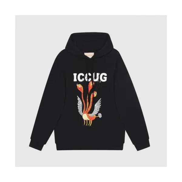 Gucci Mm/wm Logo Casual Oversize Cotton Hoodie Bl… - 1