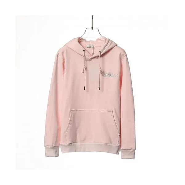 Dior Mm/Wm Logo Casual Cotton Hoodie Pink - 디올 2… - 1