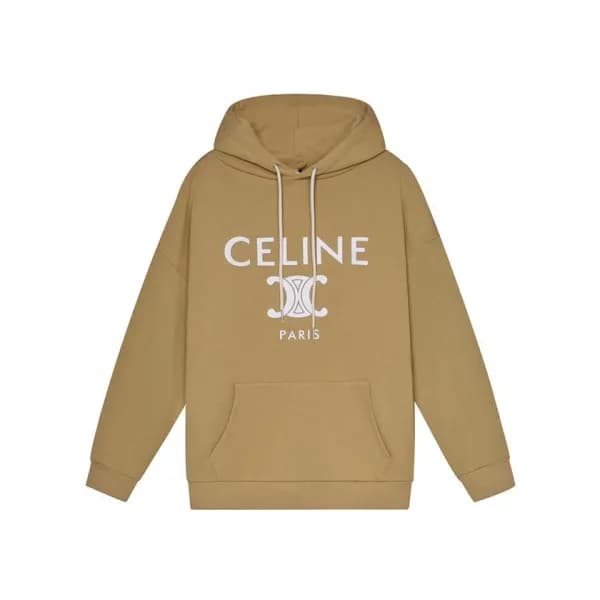 Celine Mm/Wm Logo Cotton Hoodie Camel - 셀린느 2021 남… - 1
