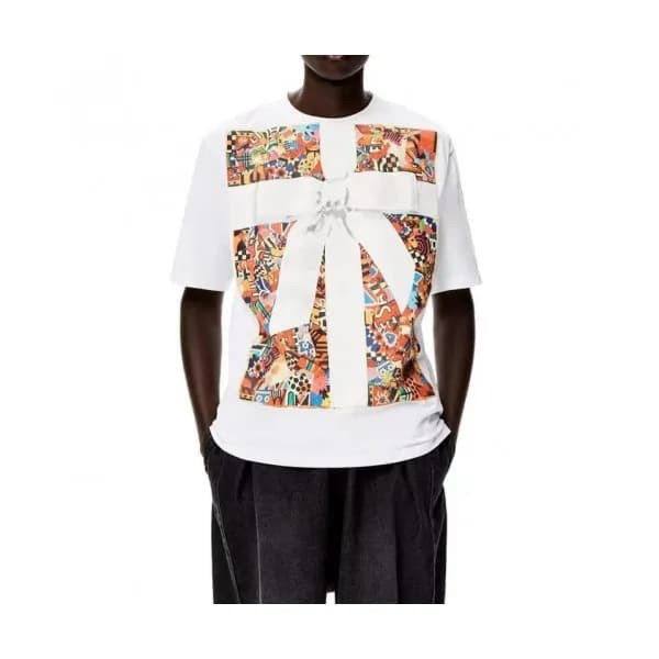Loewe Unisex Smile Short Sleeved Tshirts White - … - 1