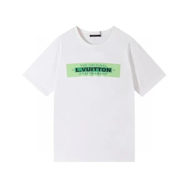 루이비통 남성 크루넥 화이트 반팔티 - Mens White Tshirts - lou0401… - 1