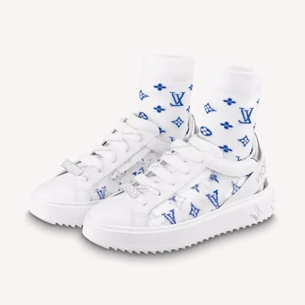 루이비통 남/녀 Time out 화이트 스니커즈 - Unisex White Sneakers… - 1
